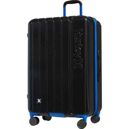 Hurley 29” Swiper Spinner Suitcase - Hardside, Expandable, Black-Blue in Black/Blue