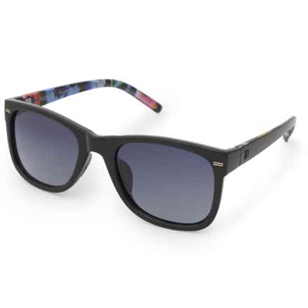 Hurley Allure Modern Square Sunglasses - Polarized in Black/Tiedye