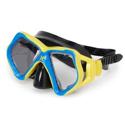 Hurley Aqua Surfer Diving Mask (For Men and Women) in Blue/Yellow/Black
