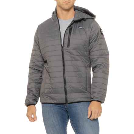 Hurley Balsam Packable Puffer Hooded Jacket - Insulated in Iron Grey