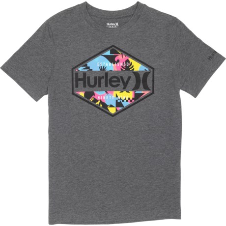 Hurley Big Boys Colorful Logo T-Shirt - Short Sleeve - Save 41%