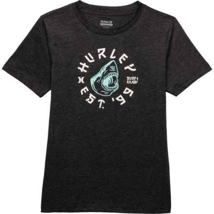 Hurley Big Boys Core T-Shirt - Short Sleeve in Black Heather