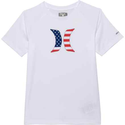 Hurley Big Boys Dri-Fit Basic T-Shirt - UPF 50+, Short Sleeve in White