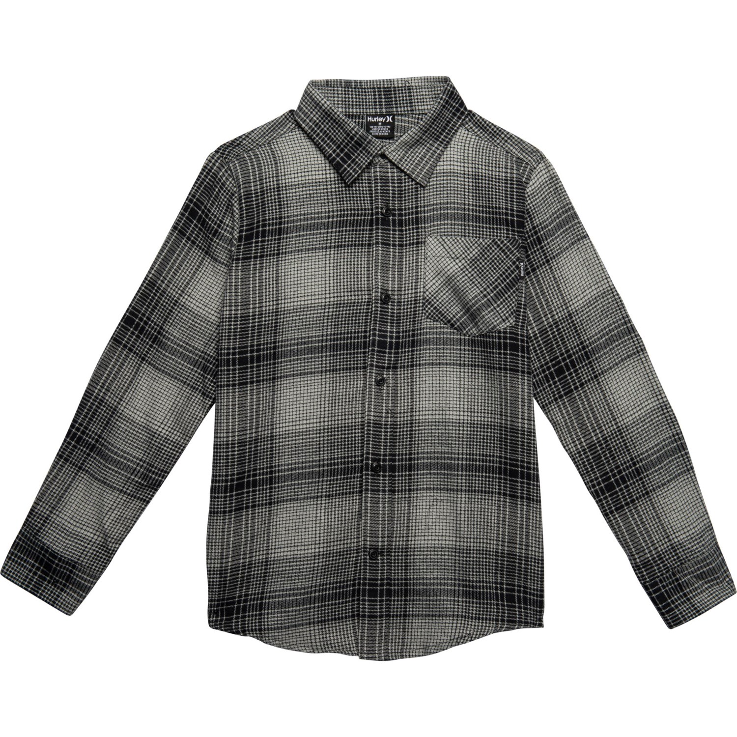 Hurley Big Boys Flannel Shirt - Long Sleeve - Save 50%