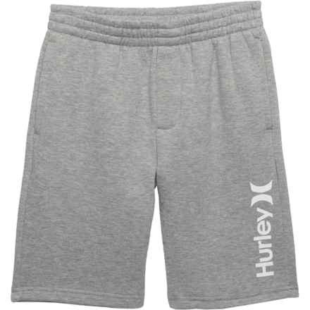 Hurley Big Boys Fleece Shorts in Dk Grey Heather