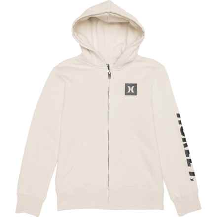 Hurley Big Boys Full-Zip Hoodie in Bone
