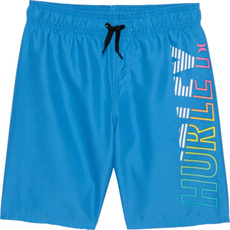 Hurley Big Boys Graphic Swim Shorts in Pacific Blue