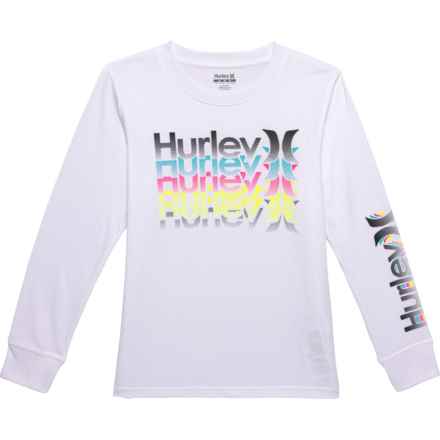 Hurley Big Boys Graphic T-Shirt - Long Sleeve in White