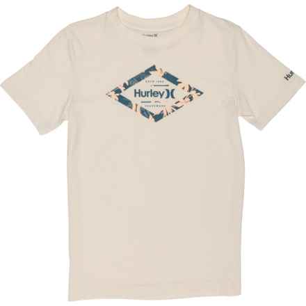 Hurley Big Boys Graphic T-Shirt - Short Sleeve in Pale Ivory