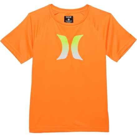 Hurley Big Boys H2O-Dri® Fit Shirt - UPF 50+, Short Sleeve in Total Orange