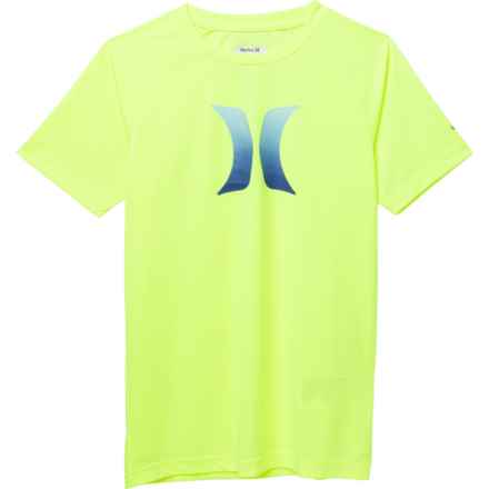 Hurley Big Boys H2O-Dri® Fit Shirt - UPF 50+, Short Sleeve in Volt