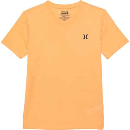 Hurley Big Boys Knit V-Neck T-Shirt - Short Sleeve in Melon Tint