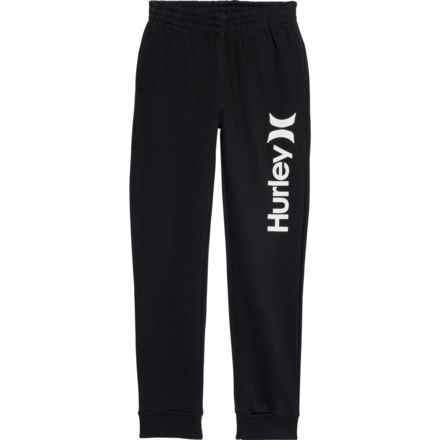 Hurley Big Boys Logo Fleece Joggers in Black