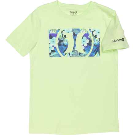 Hurley Big Boys Logo Graphic T-Shirt - Short Sleeve in Ghost Green
