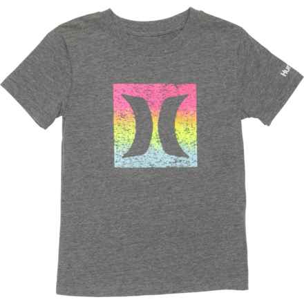Hurley Big Boys Logo T-Shirt - Short Sleeve in Charcoal Heather
