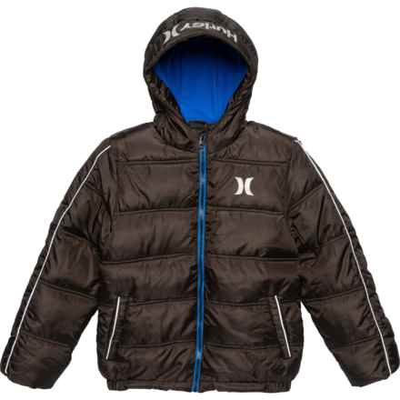 Hurley Big Boys Puffer Jacket - Insulated in Black