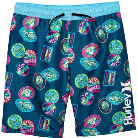 Hurley Big Boys Pull-On Swim Shorts in Blue Force