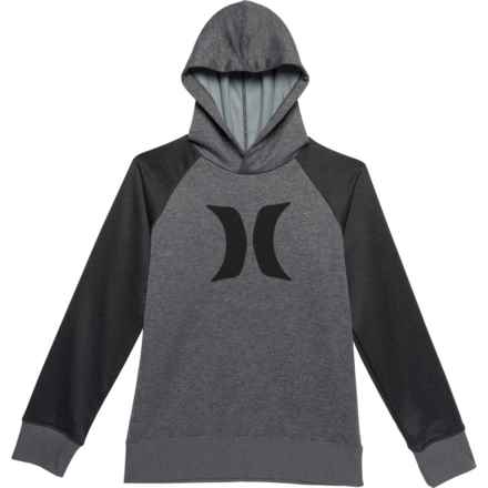 Hurley Big Boys Thermal Hoodie in Dk Grey Heather