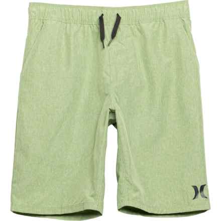 Hurley Big Boys Woven Hybrid Shorts in Palm Green