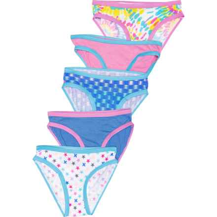 Hurley Big Girls Cotton Panties - 5-Pack, Briefs in White