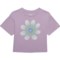 Hurley Big Girls Graphic Crop T-Shirt - Short Sleeve in Light Lavender