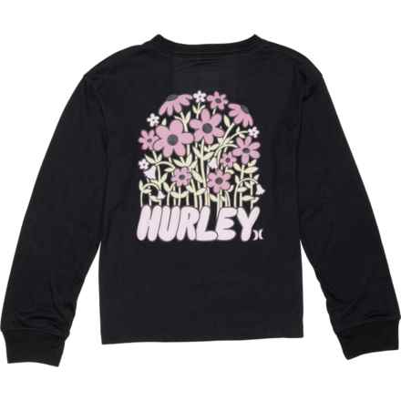 Hurley Big Girls Graphic T-Shirt - Long Sleeve in Black