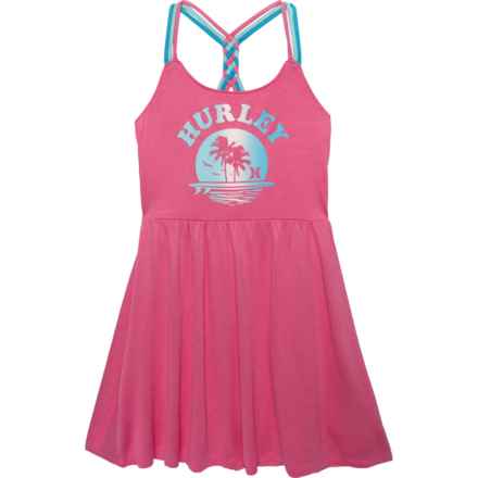 Hurley Big Girls Jersey Dress - Sleeveless in Hyper Pink