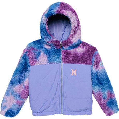 Hurley Big Girls Midweight Jacket - Insulated in Light Thistle