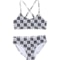 Hurley Big Girls Printed Bikini Set in White/Black