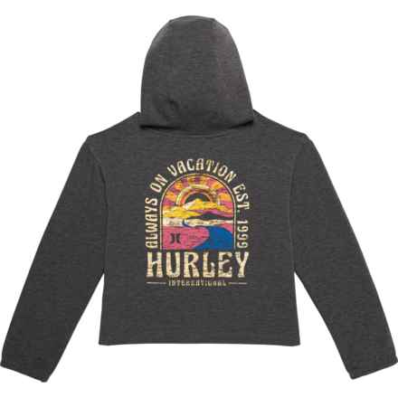 Hurley Big Girls Pullover Hoodie in Dark Grey Heather