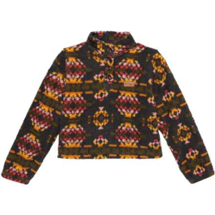 Hurley Big Girls Sherpa Fleece Shirt - Long Sleeve in Multi