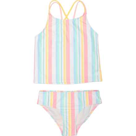 Hurley Big Girls Tankini Set - UPF 50+ in Pale Ivory / Multi