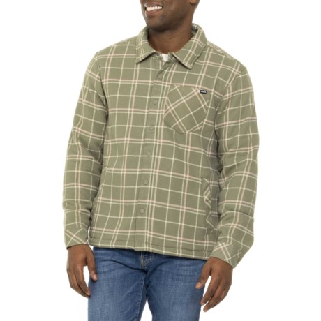 Hurley Bonded Flannel Sherpa-Lined Shirt Jacket in Iguana