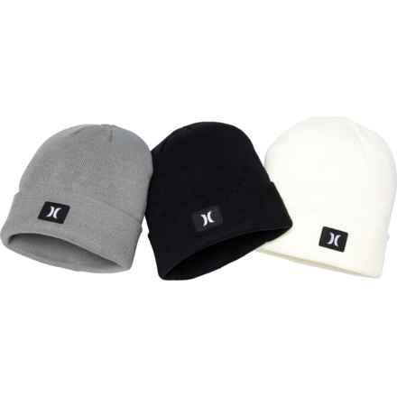 Hurley Boulder Beanie - 3-Pack in Black/White/Grey