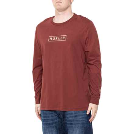 Hurley Boxed Logo Cotton Jersey T-Shirt - Long Sleeve in Matador