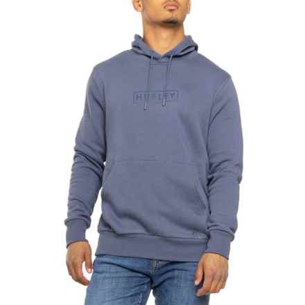 Hurley Boxed Logo Fleece Hoodie in Dark Blue