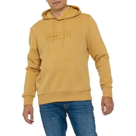 Hurley Boxed Logo Fleece Hoodie in Pebble