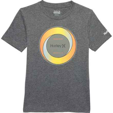 Hurley Boys Graphic Logo T-Shirt - Short Sleeve in Charcoal Heahter