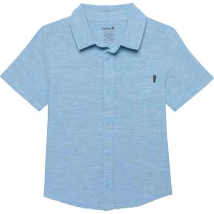 Hurley Boys Woven Shirt - Short Sleeve in Blue Chambray