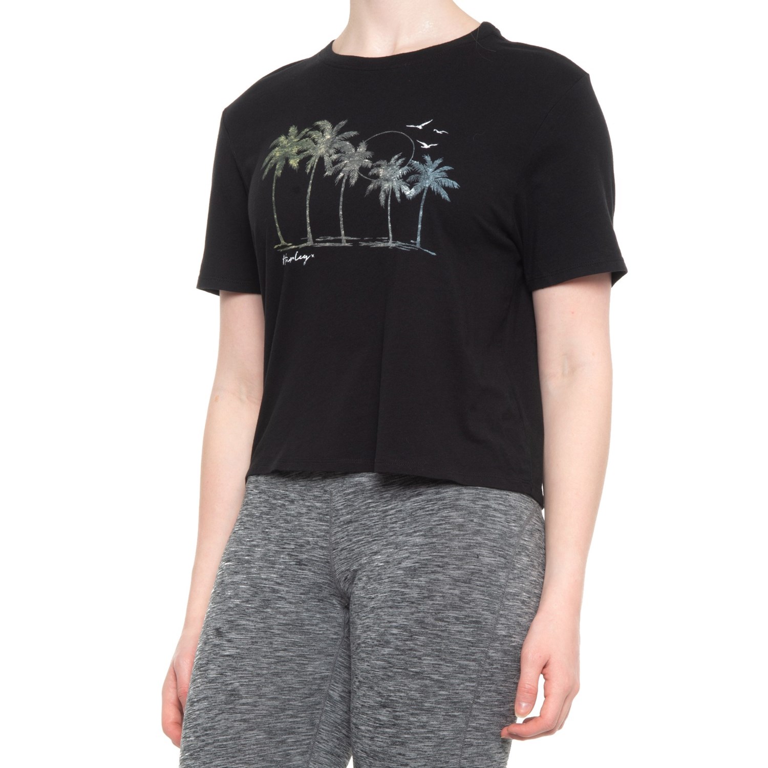 Hurley Good Times T-Shirt Donna Manica Corta In Cotone Con Tasca E Scollo Rotondo - Morbida E Comoda