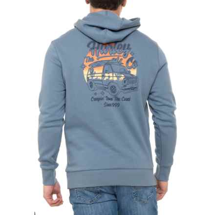 Hurley Creepin Graphic Hoodie in Blue/Brown