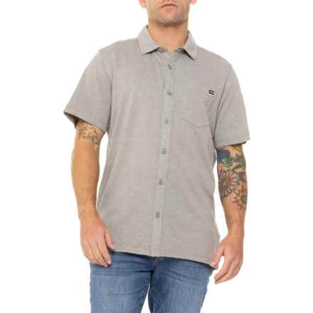 Hurley Dobby Knit Shirt - Short Sleeve in Olive/Khak