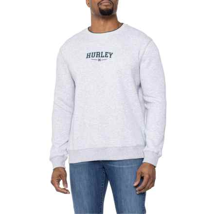 Hurley Dropout Ivy League Fleece Sweatshirt in 039 Light Heather Grey