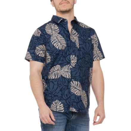 Hurley Dypsis Print Woven Shirt- Short Sleeve in Navy