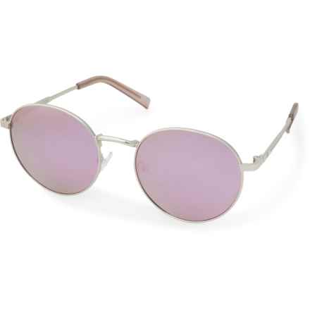 Hurley Enamel Accented Temple Sunglasses - Polarized in Silver