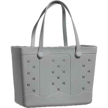 Hurley EVA Wavy Beach Tote Bag - 19” in Stone Grey