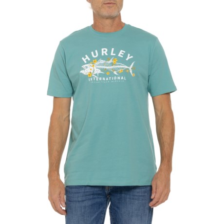 Hurley Everyday Fish Food T-Shirt - Short Sleeve in Broken Jade
