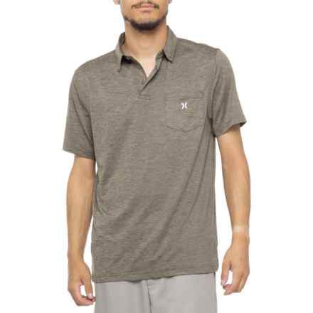 HURLEY EXIST Air Mesh Pocket Polo Shirt - UPF 50, Short Sleeve in Iguana