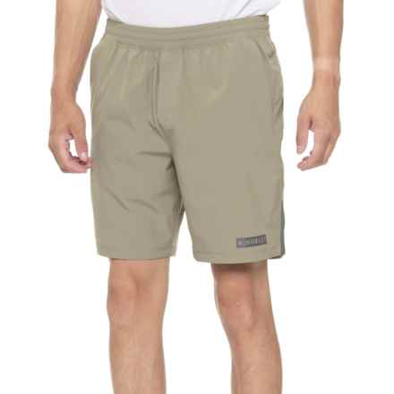 HURLEY EXIST Block Logo Warm-Up Shorts in Iguana