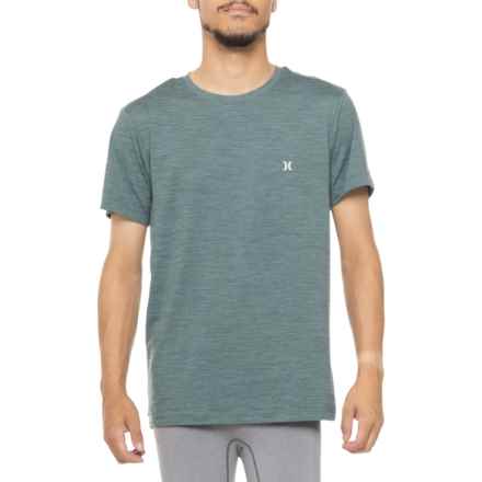 HURLEY EXIST Icon Logo Space-Dye T-Shirt - Short Sleeve in Artillery